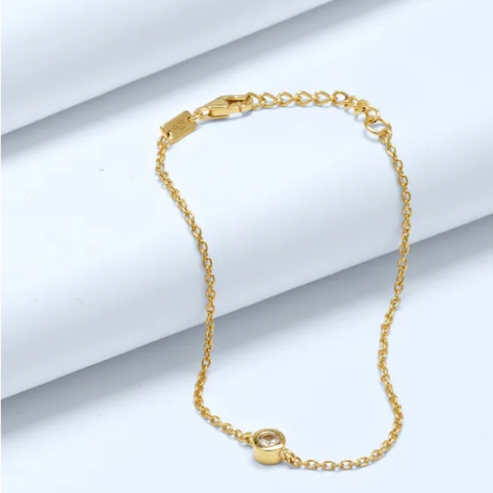 Madewell Gold Bezel Bracelet Delicate Collection